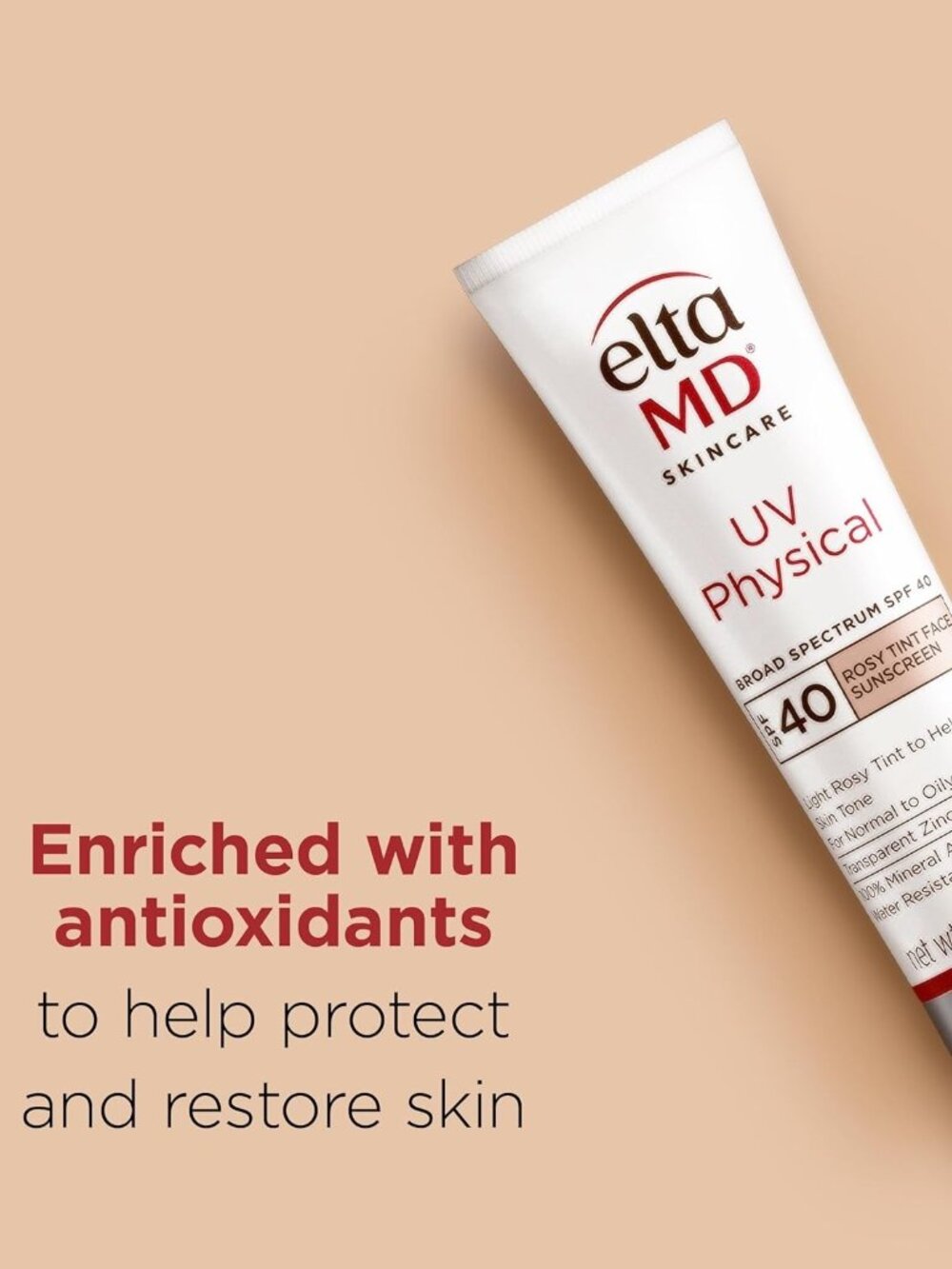 EltaMD UV Physical SPF 40 Rosy Tinted Mineral Face Sunscreen 1.7oz New - Picture 5 of 8